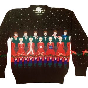 Vtg Sz S Susan Bristol Christmas Carolers Sweater